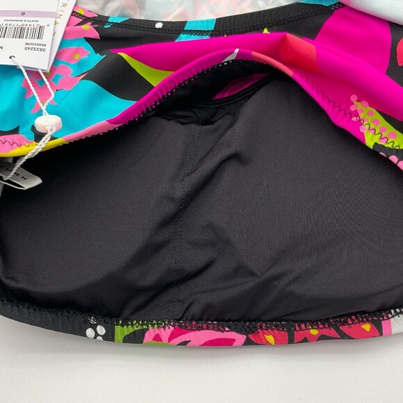 Trina Turk Tiki Off The Shoulder Ruffle Bandeau Shirred Ring Hipster Set 6 NWT - Picture 4 of 11